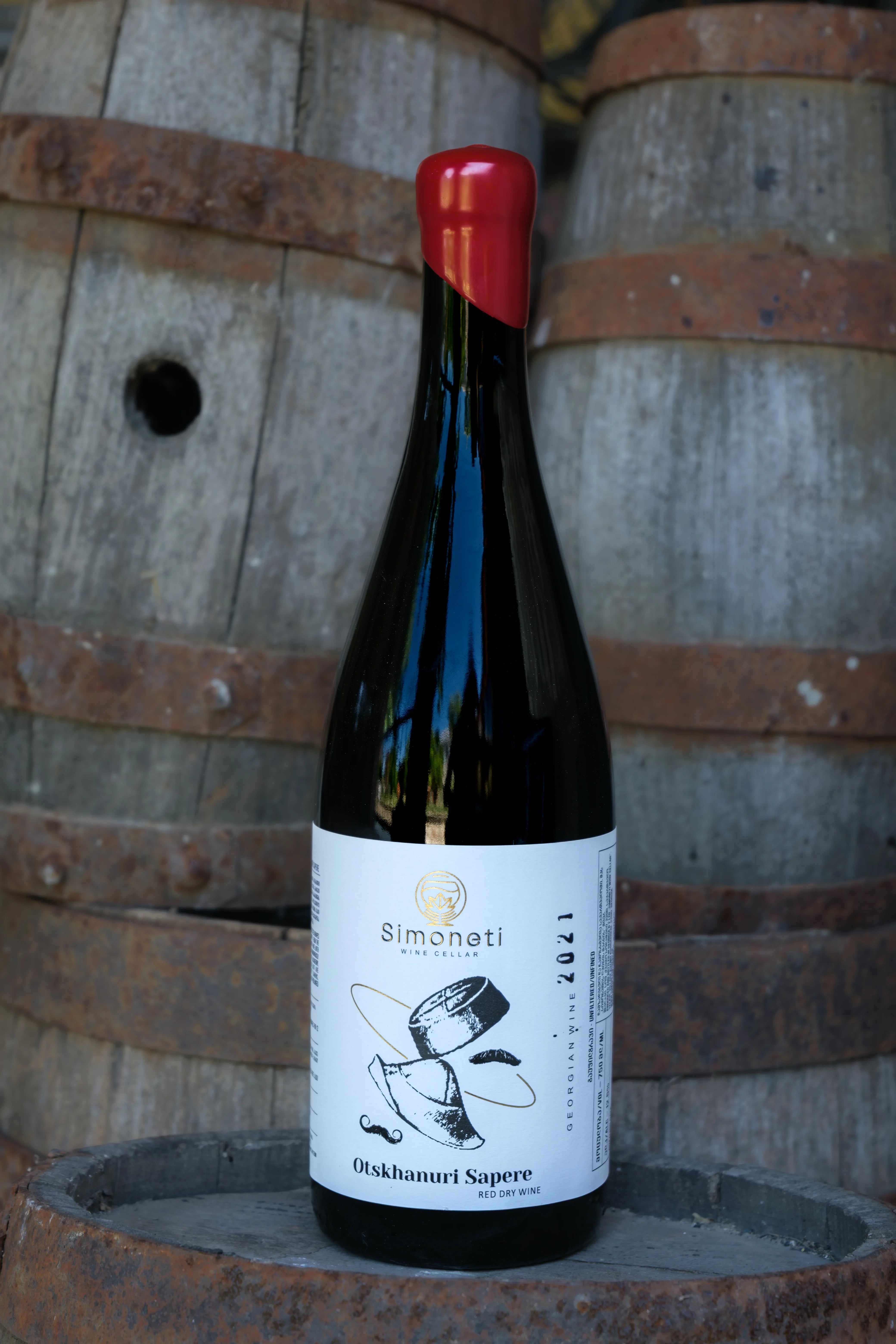 シモネティ オツハヌリ・サペレ 2021 樽熟赤ワイン カヘティ地方 - georgianwinestore