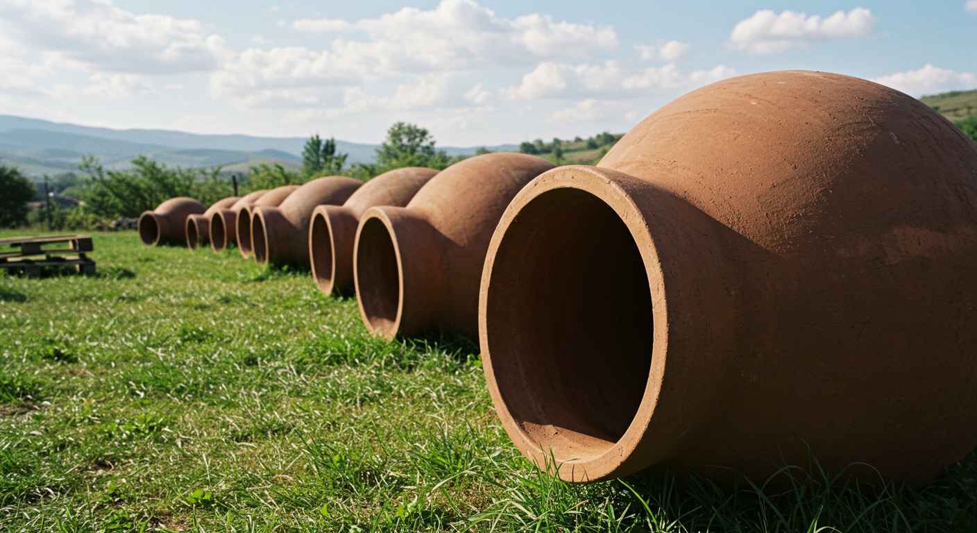 ジョージアの伝統的なクヴェブリの壺