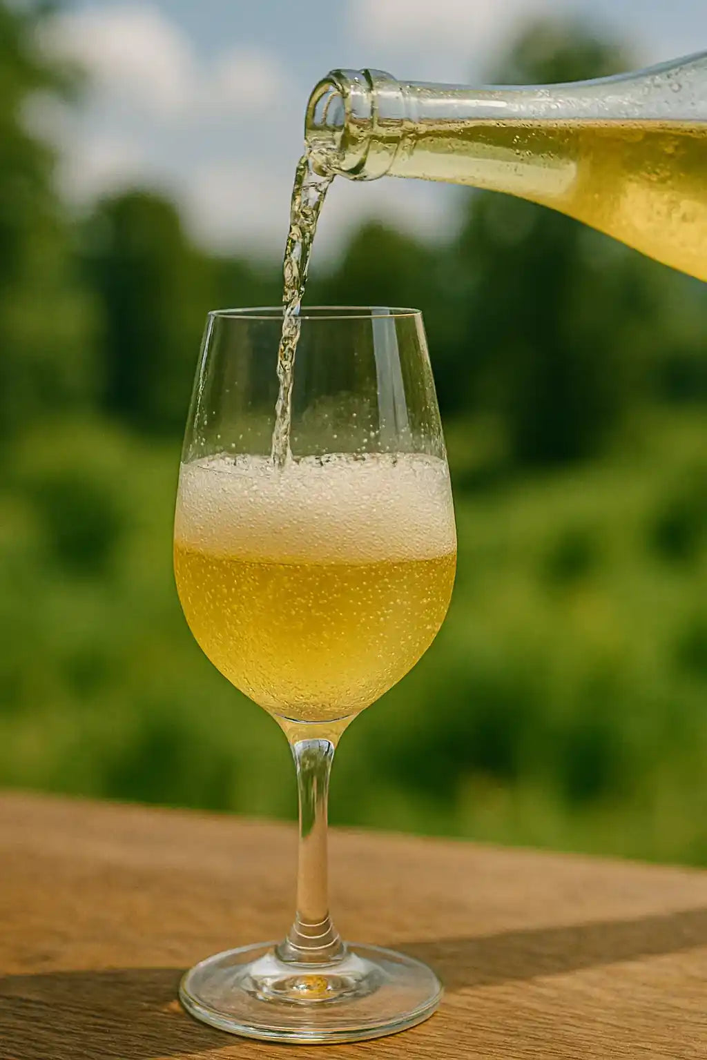 ジョージア産のペットナットがボトルから注がれている様子