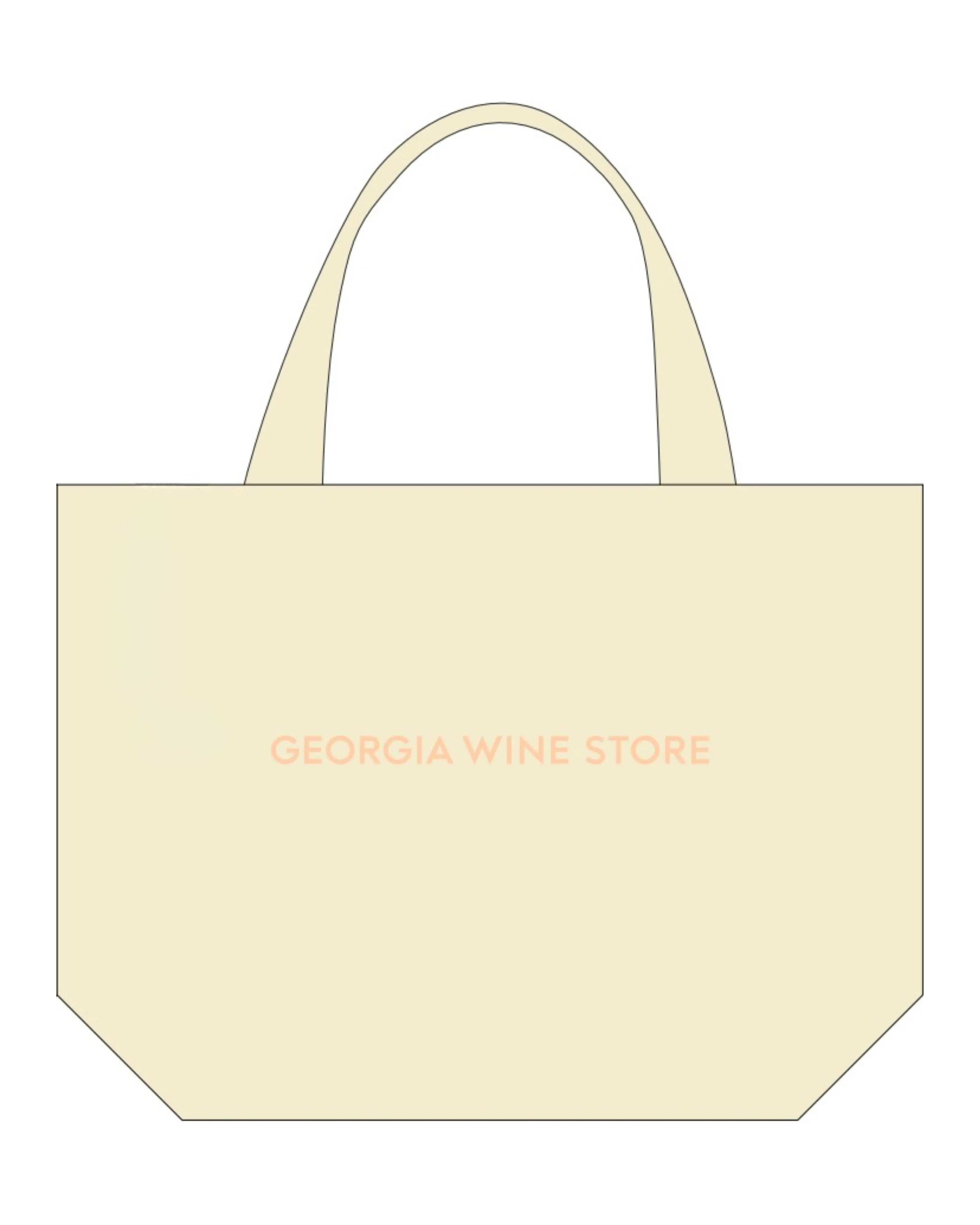 ジョージアワイン通販のナチュラルワインをイメ―ジしたカラーのトートバッグ