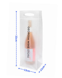 ジョージワインを入れるPVCバッグの高さと幅のサイズ詳細表示画像