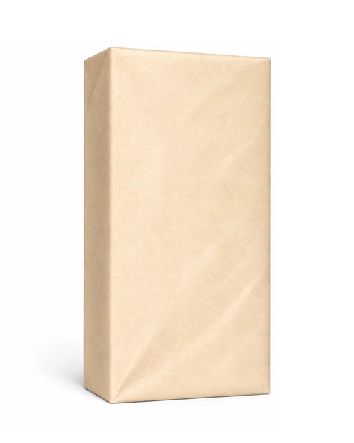 ベージュのラッピングで包んだ、公式ジョージアワインストアのワイン用2本ギフトボックス