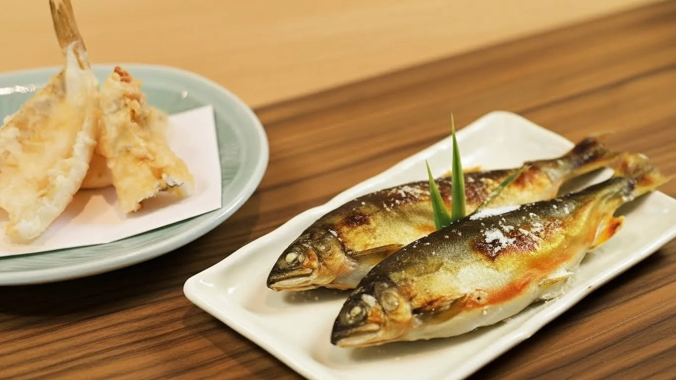 ツィツカのペアリングに合う川魚料理：焼き魚と天ぷら（イメレティの食文化）