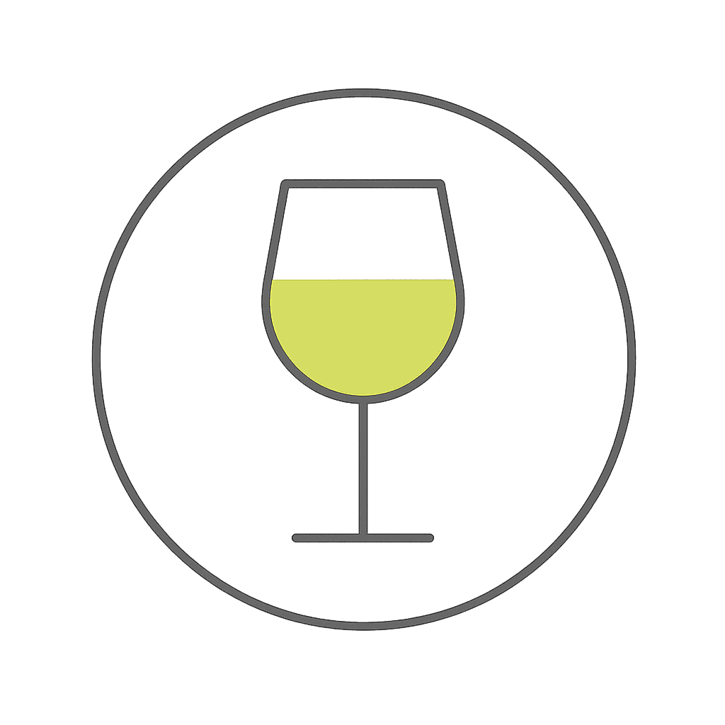 ジョージアワインの白ワインを示すアイコン